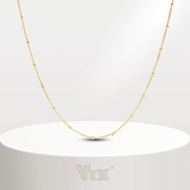 Vnox Fashion Choker Necklace Women Girl Bead Chain Gold Necklace Gold Color Chain Necklace Stainless Steel