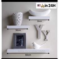 Summer Store Wood shelfSky Diy Floating Straight Wall Shelf DIY Floating Shelf Display Shelve