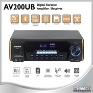 DYNAMAX AV200UB / AV220UB Home Karaoke Amplifier AV Receiver with Bluetooth, USB, SD, FM, 2 Mic Input