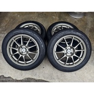USED WEDSPORT TC105N 15inc RIM&TYRE ALZA MYVI WIRA VIOS CITY