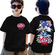 T-Shirt STP RACING T-Shirt for Kids Adults STP Sonic The Hedgehog Clothes All-matching Cotton