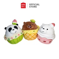 MINISO We Bare Bears Dessert Bears Plushy Toy (8in, White Bear, Panda , Brown Bear) Soft Toy