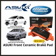 ASUKI Front Ceramic Brake Pad Toyota Vios NCP93 TRD NCP150 Vios 2014 Toyota Yaris Spare Part CF-2253