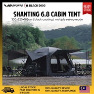 BLACKDOG Waterproof Tent khemah Kalis Air SHANTING Black dog Camping Outdoor Glamping Black kemah