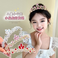 Imported Girls' Crown Diamond Pearl Korean Princess Premium Princess Birthday Wedding Crown Princess