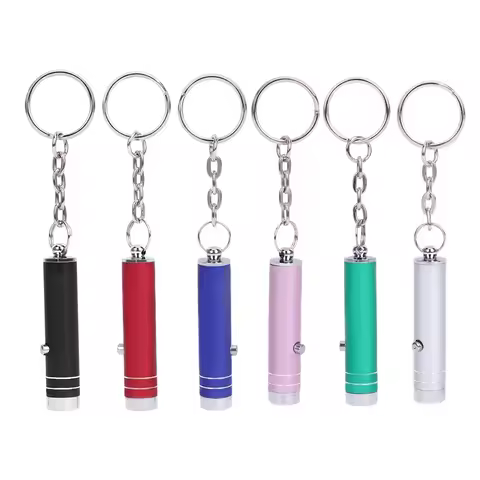 Mini Aluminum UV Flashlight LED Key Chain Ultra Violet Light Torch Keyring Pocket Pen Light Lamp for