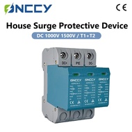 H43G Hot selling ONCCY 3P Solar PV DC SPD T1+T2 Din Rail 1000V 1500V 40KA Surge Arrester Lightning P