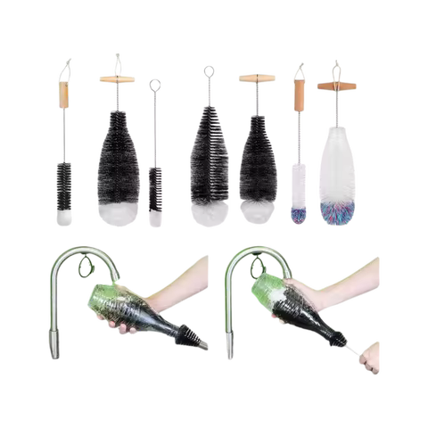 With Beechwood Handle Soda Stream Bottle Brush Kitchen Cleaning Tool Dust Removal Glassware Jars Cle