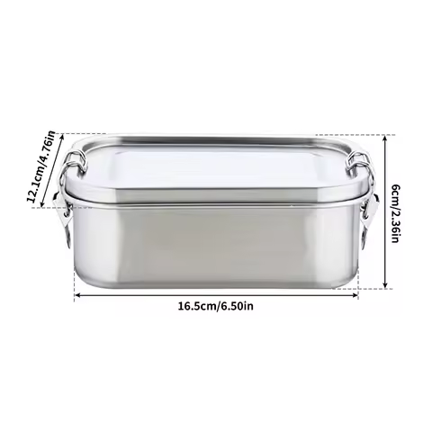 Stainless Steel Lunch Box With Removable Dividers 850ML Stainless Steel Lunch Box For Kids And Adult