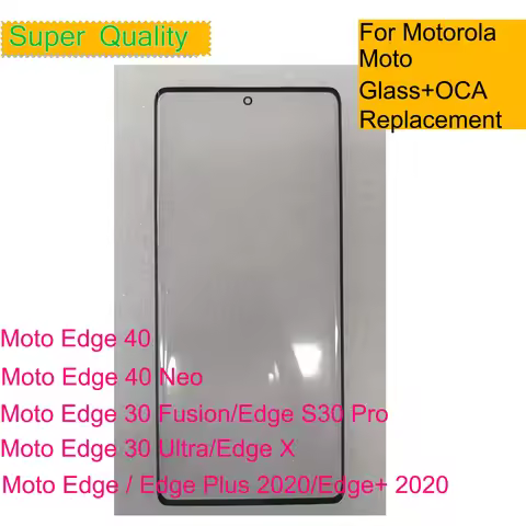 10Pcs/Lot For Motorola Moto Edge 40 Neo 30 Ultra Touch Screen Front Outer Glass Panel Lens Edge 30 F
