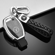 ZR For borongwell TPU+PC Car Key Case Cover Key Holder Chain Ring For Mercedes Benz W203 W210 W211 W124 W202 W204 AMG Accessories
