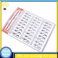 [Hmou] Saxophone Practice Chart Coated Paper Saxophone Fingering Chart Saxophone Fingering Chart Mus