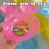TUKUO  - Piring Plastik Mini / Piring Kecil Tatakan Gelas / Piring Kue Piring Lepek 1 Lusin