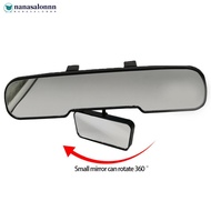 NANASALONNN Car Interior 2-in-1 Rotatable Wide-angle Safety Mirror Interior Rear View Mirror Accesso