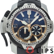 Graham Chronofighter Prodive Watch 45mm 2CDAV.B04A, Box, Warranty, Stainless Steel/Leather Strap, Me