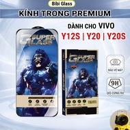 Vivo Y12S, Y20, Y20S premium full screen tempered glass bibi phone screen protector