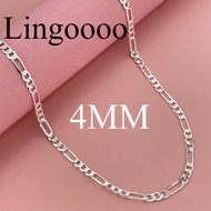 New Jewelry Plated 925 Silver 4MM Three to One Ferrero Necklace 40-75CM Ready Stock Supply