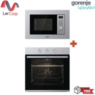 [0% 10 เดือน] (Gorenje) เตาอบระบบเดียวแบบฝัง BO6727E03X + เตาอบไมโครเวฟ BM201AG1X