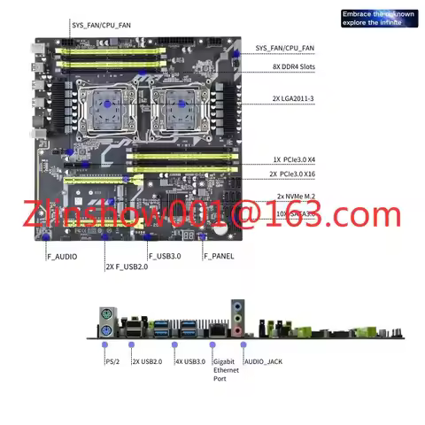 NEW DDR4 C612 Chipset Mainboard Desktop Pc Kit Set Dual Xeon E5 2650 V4 Combo 2650v4 X99 Motherboard