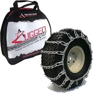 The ROP Shop New Pair 2 Link TIRE Chains 23x9.50x12 for John Deere Lawn Mower Tractor Rider