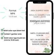 Promosi Kad Ucapan Jemputan Simple Digital E-Card Personalize Greeting Birthday Hari Raya Social Med