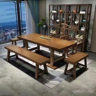 Tea Table Solid Wood Table Chair Simple Integrated Tea Combination One Whole Large Board Tea Office 