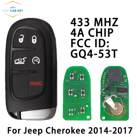 YOSE GQ4-54T 433MHz PCF7953M ID4A Chip 68141580 AB/AC/AF/AG 5 Buttons Smart Remote Car Key Fob For J