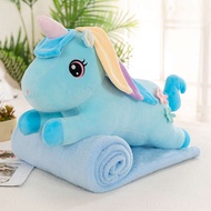 Unicorn Pillow Quilt Dual-use Office Nap Blanket Two-in-One Car Small Pillow Sofa Pillow Cushion