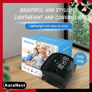 AuraNest Big LCD Display Digital Blood Pressure Monitor Wrist Style Rechargeable With Voice