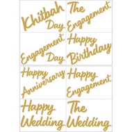 Happy Wedding Engagement Birthday Anniversary Backdrop Decoration Writing Sticker Material