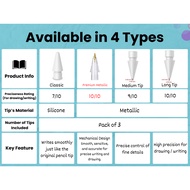 (MY) LionShield Tip Replacement, Compatible with Apple Pencil Pro/USB-C/2/1