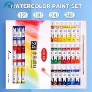 OPENMALL 12/24/36colors Watercolor Paint Set in Tubes Art Academy Gouache Pigment Kit 5ml/Tube Water
