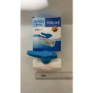 ONO 1 INCH PVC BALL VALVE ONO PVC CRANK STOP VALVE 1 INCHbiru
