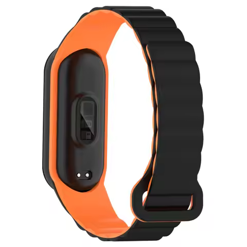 Magnetic Silicone Strap for Xiaomi Mi Band 9 8 7 6 5 4 3 Bracelet Two-tone Wristband for Mi Band 7 6