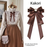 (RRR) INES KOREAN RIBBON BROOCH SATIN part 1, RIBBON BROOCH, hair clip, hijab RIBBON