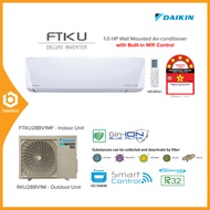 Daikin FTKU28BV1MF 1.0 HP Wall Mounted Deluxe Inverter Air-conditioner with Built-in Wifi Control &amp; 3D Airflow