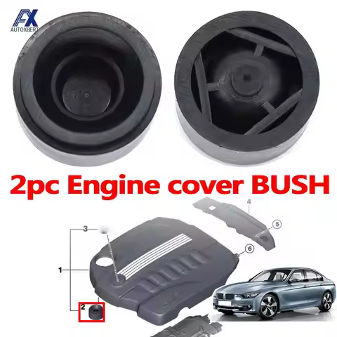 2pc Engine Cover Rubber Bushing Mount For BMW 1 2 3 4 5 6 7 Series X1 X3 X4 X5 X6 E81 E87 F20 E90 F3