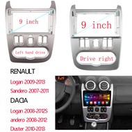 2 din Car Radio Fascia for RENAULT Logan Sandero DACIA Duster Double din Radio Fascia Frame Adapter 