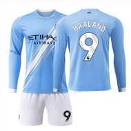 25-26 Season Autumn and Winter Long Sleeves Soccer Suits for Kids No.9 Haaland Jersey Football