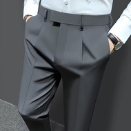 Men Pants High-end men's suit pants slim-cut casual pants quick-drying men's business pants office p