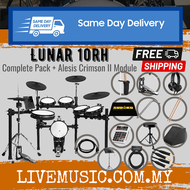 SUDOKU Lunar 10RH Electronic Drum with Alesis Crimson II Module with Drumsticks, Headphones, Pedals and Drum Key