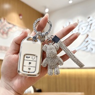 For Honda Car Key Cover For Honda Civic CRV BRV City Accord 2014 to 2020 TPU Key Case Keyless honda 