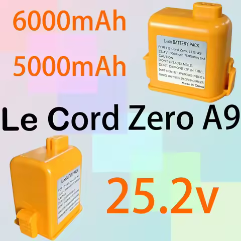 KC Certified 2026 Li Ion Replacement Battery 5000mAh 6000mAh for LG Code Zero A9 A9S P9 Vacuum Safe 