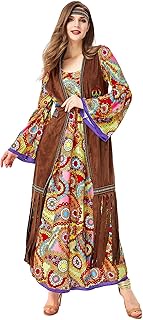 Hippie Costume Women 70s Costume Set Hippy Clothes 70's Dress Outfit 60s Halloween Party Costume For Women