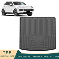 For Porsche Cayenne 9Y0 Coupe 9Y3 92A 2011-2023 Car Cargo Liner All-Weather TPE Non-slip Trunk Mats 
