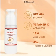 DM Essentials Insta-C Physical Sunscreen + Vitamin C SPF40+ (30ML) <Expire Jan 2026>