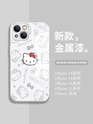 iphone case การ์ตูน Hello Kitty Apple 14 เคสมือถือ 13 pro ใหม่ iphone x น่ารัก kt cat xr สุทธิสีแดง โมเดลหญิง 11promax 12 mini สัมผัสขั้นสูง 8 กระจก 14plus แก้ว xsmax รวมทุกอย่าง