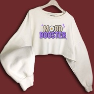 MOOD BOOSTER CROP FLEECE SWEATER