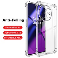 Case For OnePlus 11 11R Ace2 Pro Ace 2 OnePlus11 1+11 5G 2023 Phone Casing Clear Transparent Back Cover Shockproof Amor Bumper Soft TPU Flexible Anti Drop Simple