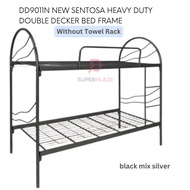 Black Mix Silver Without Towel Rack DD9011N New Sentosa Heavy Duty Double Decker Bed Frame